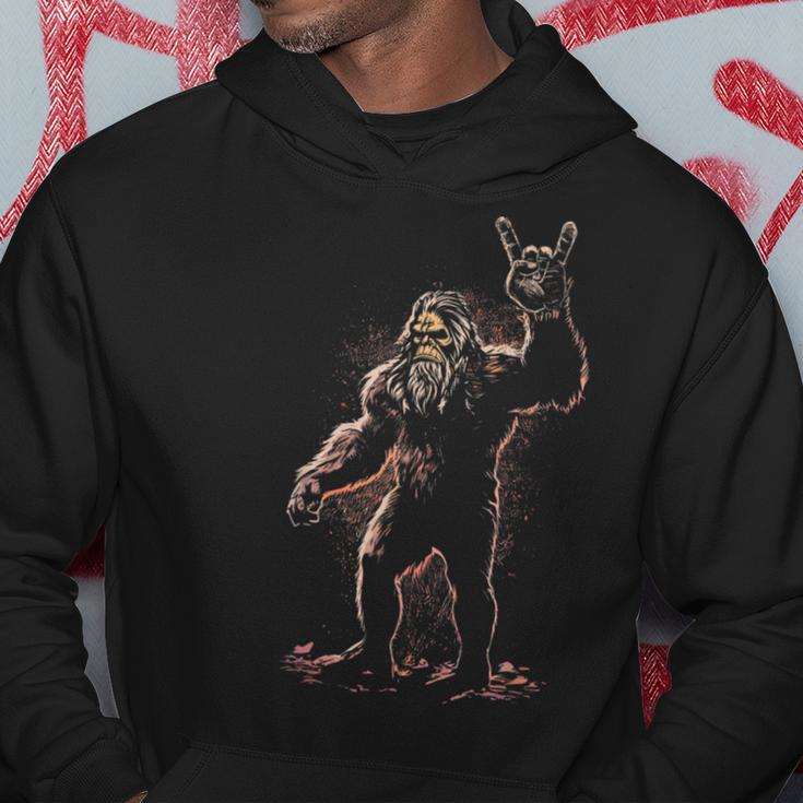 Bigfoot Rock On Sasquatch Rock & Roll Party Hoodie Personalized Gifts