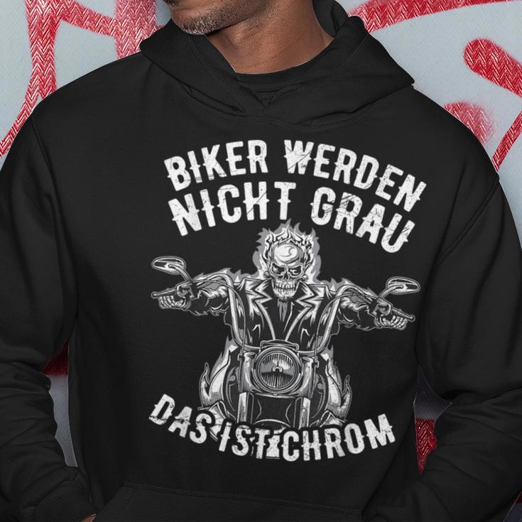 Biker Werden Nicht Grau Das Ist Chrome Motorcycle S Kapuzenpullover Lustige Geschenke