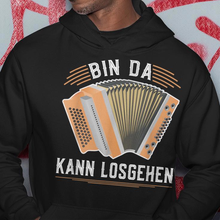 Bin Da Kann Losgehen Steirian Harmonica Squeeze Hoodie Lustige Geschenke