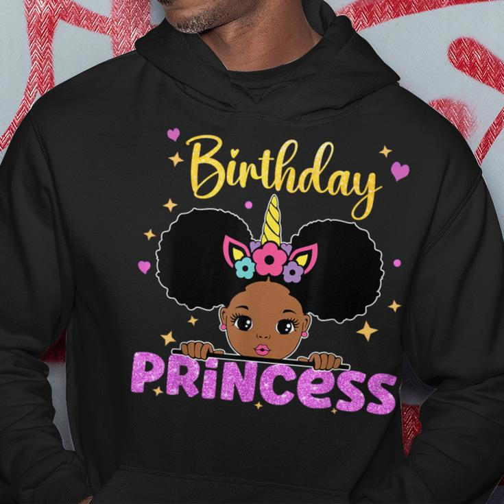 The Birthday Princess Melanin Afro Unicorn Cute Matching Hoodie Unique Gifts