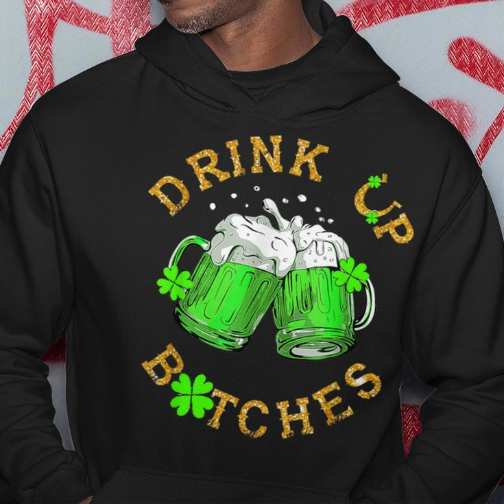 Bitches Drink Up St Patrick's Day Beer Lover Womens Hoodie Unique Gifts