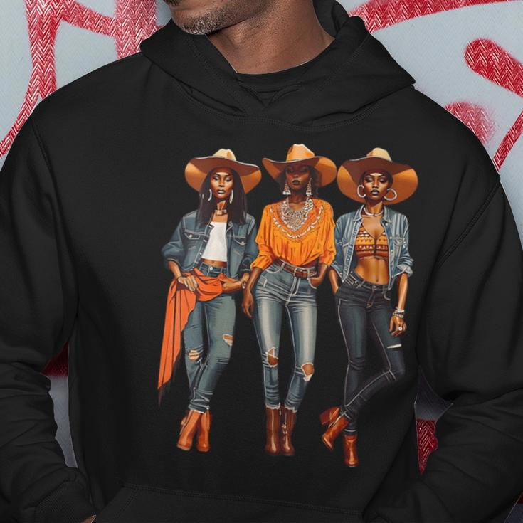 Black Cowgirl Western Rodeo Melanin Black History Texas Hoodie Personalized Gifts