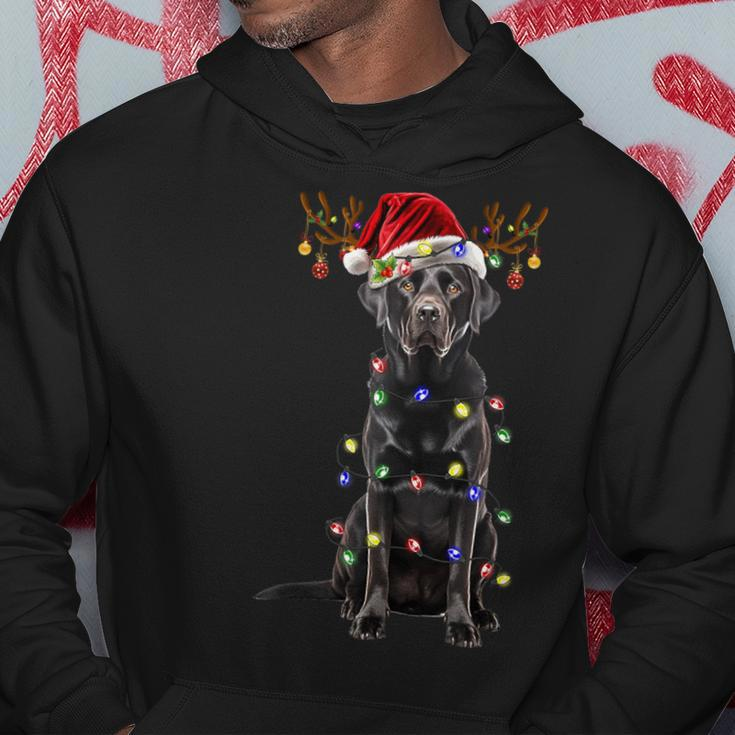 Black Lab Labrador Christmas Tree Reindeer Pajama Dog Xmas Hoodie Funny Gifts