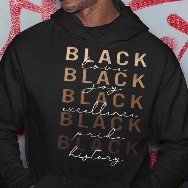 Black Love Joy Excellence Pride History Black History Month Hoodie Unique Gifts