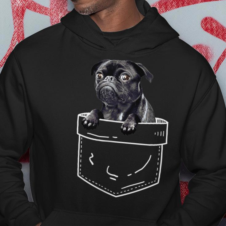 Black Pug In Pocket Cute Dog Lover Hoodie Unique Gifts