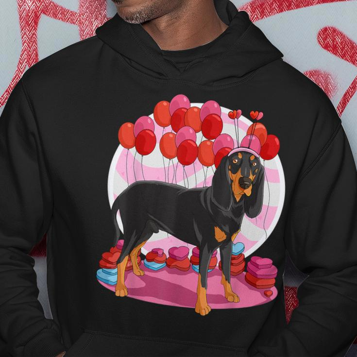 Black And Tan Coonhound Heart Valentine Day Decor Hoodie Unique Gifts