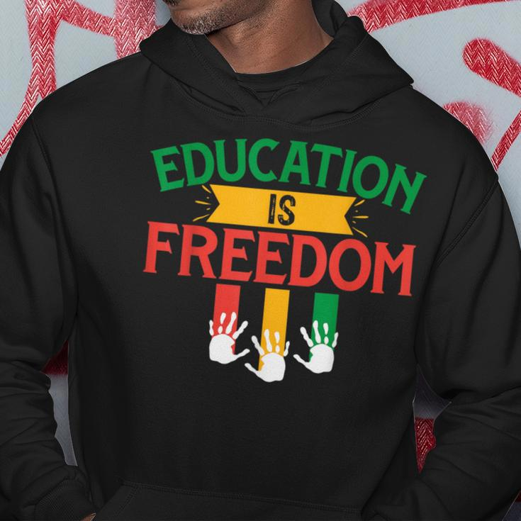 Black History Month African American Iducation Is Freedom Hoodie Funny Gifts