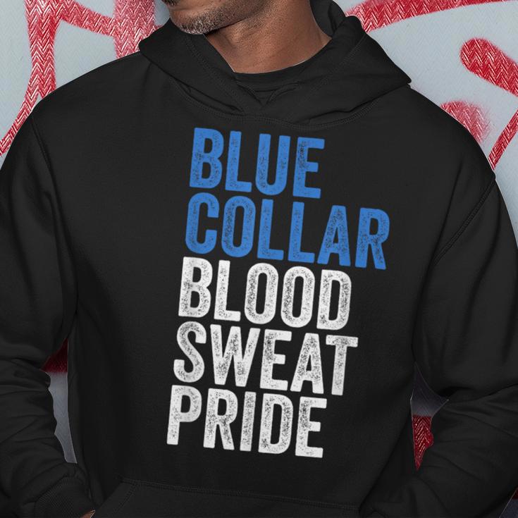 Blue Collar Blood Sweat Pride Craftsman Blue Collar Pride Hoodie Unique Gifts