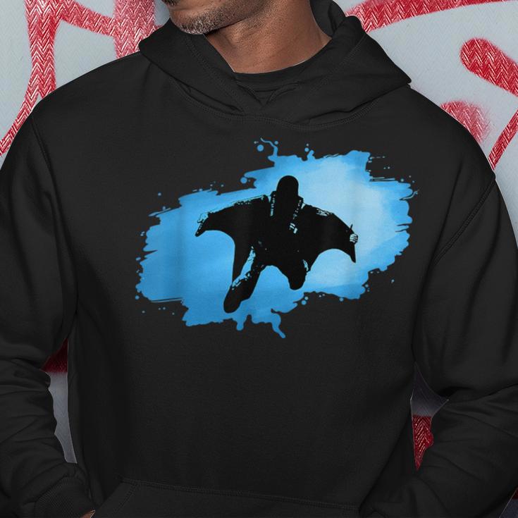 Blue Wingsuit Flying Hoodie Unique Gifts