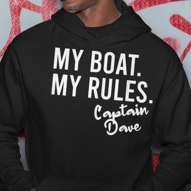 My Boat My Rules Captain Dave Personalized Boating Name Hoodie Funny Gifts