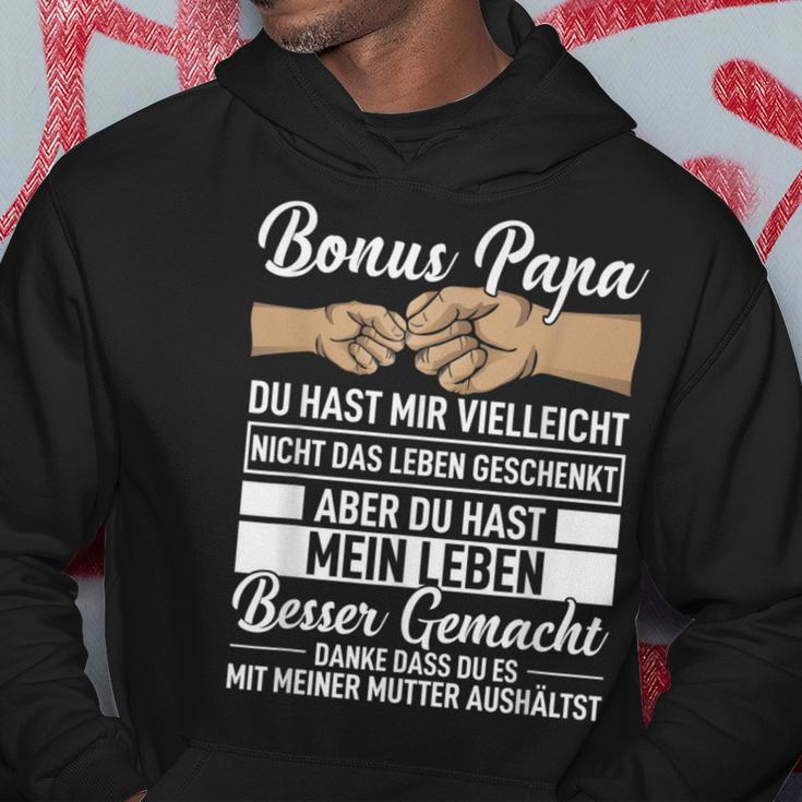 Bonus Papa Du Hast Mir Zwar Nicht Das Leben Geschenkt Kapuzenpullover Lustige Geschenke