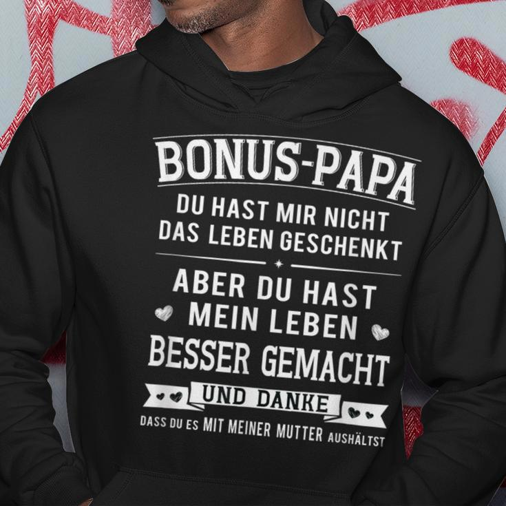 Bonus Papa Men’S Stepfather Leben Besser Gemacht German Text Hoodie Lustige Geschenke