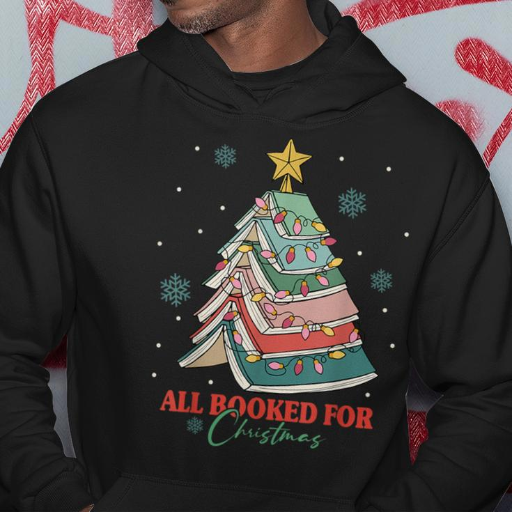 All Booked For Christmas Xmas Tree Holiday Pajamas Retro Hoodie Personalized Gifts