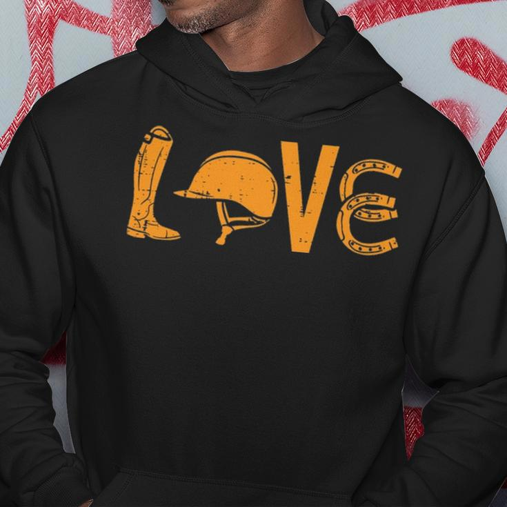 Boots Helmet Horseshoe Love Riding Horse Lover Equestrian Hoodie Unique Gifts