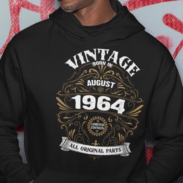 Born In August 1964 Original Parts Vintage Birthday Hoodie Unique Gifts