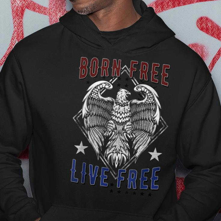 Born Free Live Free Eagle Wingspan Stamp Hoodie Unique Gifts