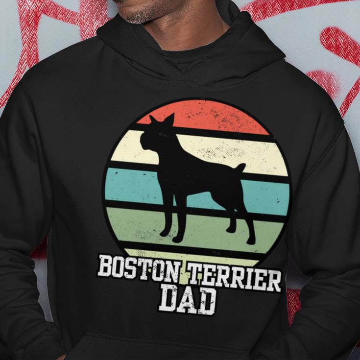 Boston Terrier Papa I Retro Boston Terrier Kapuzenpullover Lustige Geschenke