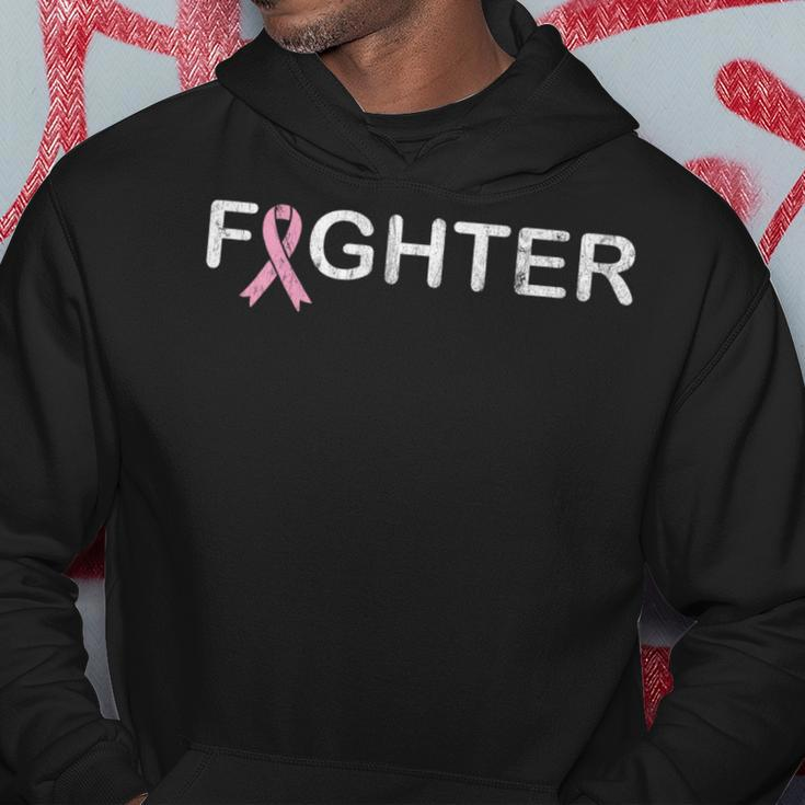 Breast Cancer Fighter World Cancer Day Pink Ribbon Hoodie Unique Gifts