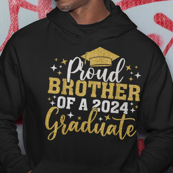 Brother Senior 2024 Proud Brother Of Class Of 2024 Graduate Hoodie Funny Gifts