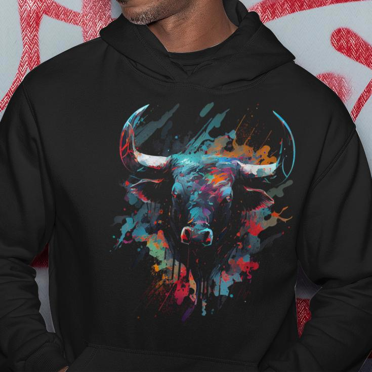 Bull Colorful Bull Riding Meat Favorite Animal Bull Fan Hoodie Personalized Gifts