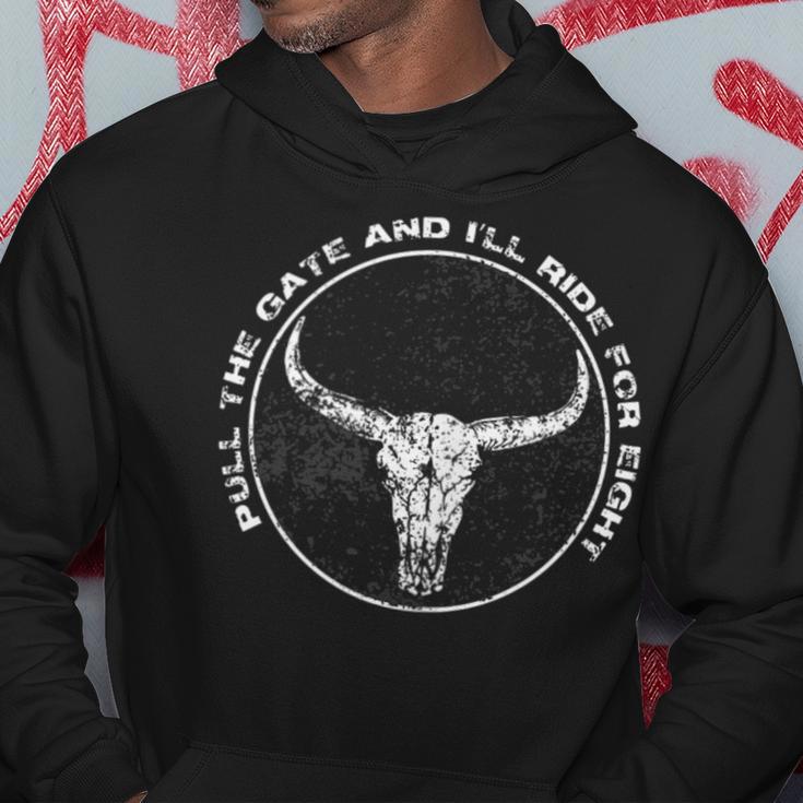 Bull Rider JrRodeo Bull Riding Pull The Gate Ride For 8 Hoodie Unique Gifts