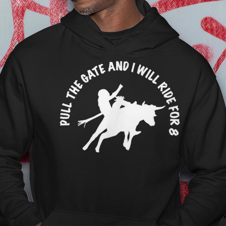 Bull Riding Jr Bull Rider Pull The Gate Ride For 8 Hoodie Unique Gifts