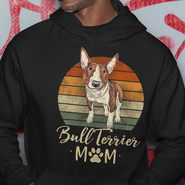 Bull Terrier Mom Retro Bull Terrier Lover Dog Mama Hoodie Unique Gifts
