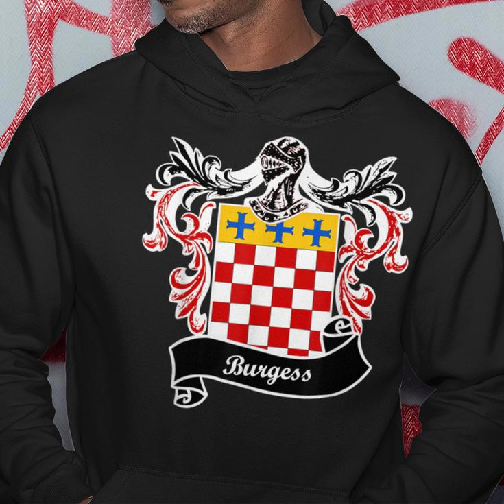 Burgess Coat Of Arms Surname Last Name Family Crest Hoodie Funny Gifts