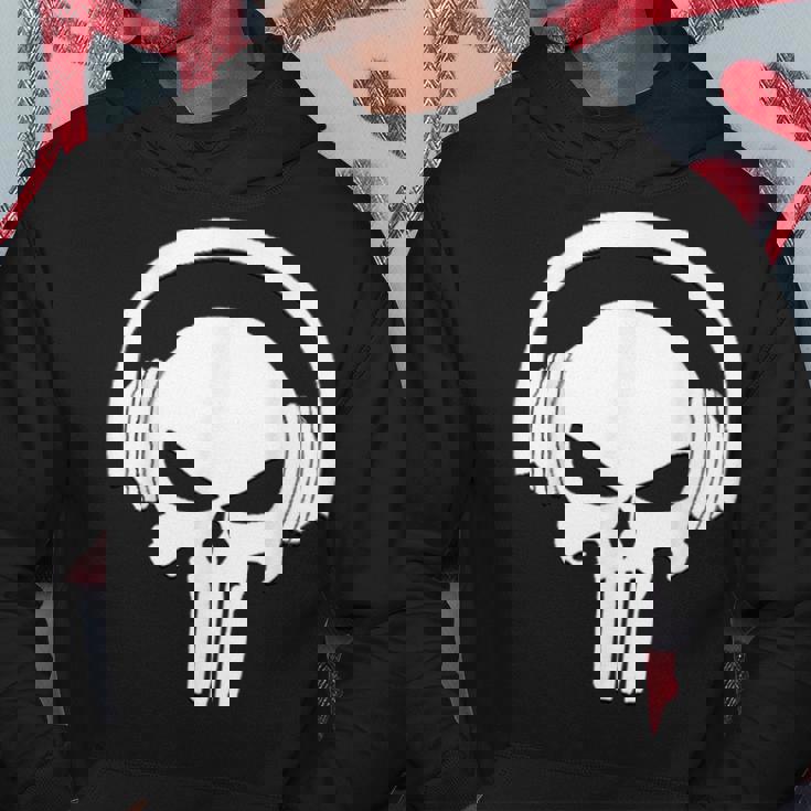 Calavera Dj Con Cascos Dj Skull Headphones Sudadera Regalos divertidos