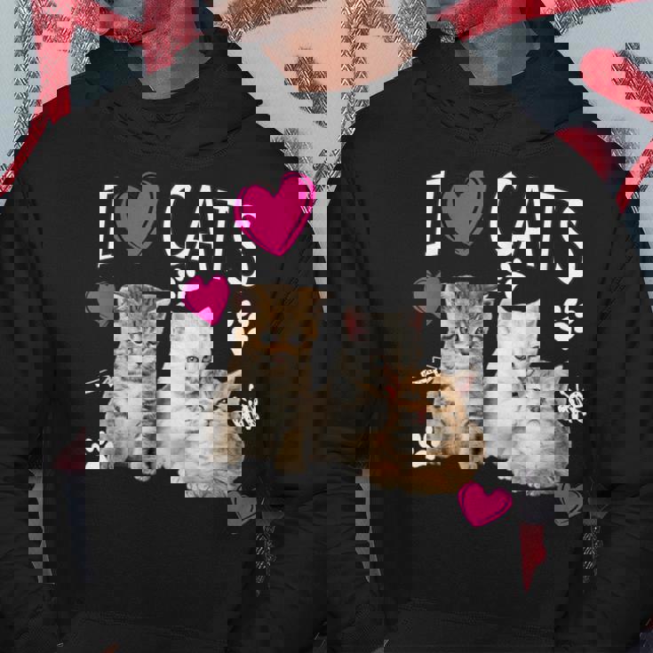 Camisa I Love Cats Cat Lover I Love Kittens Sudadera Regalos divertidos