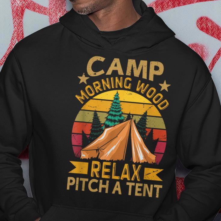 Camp Morning-Wood Relax Pitch A Tent Family Camping Hoodie Unique Gifts