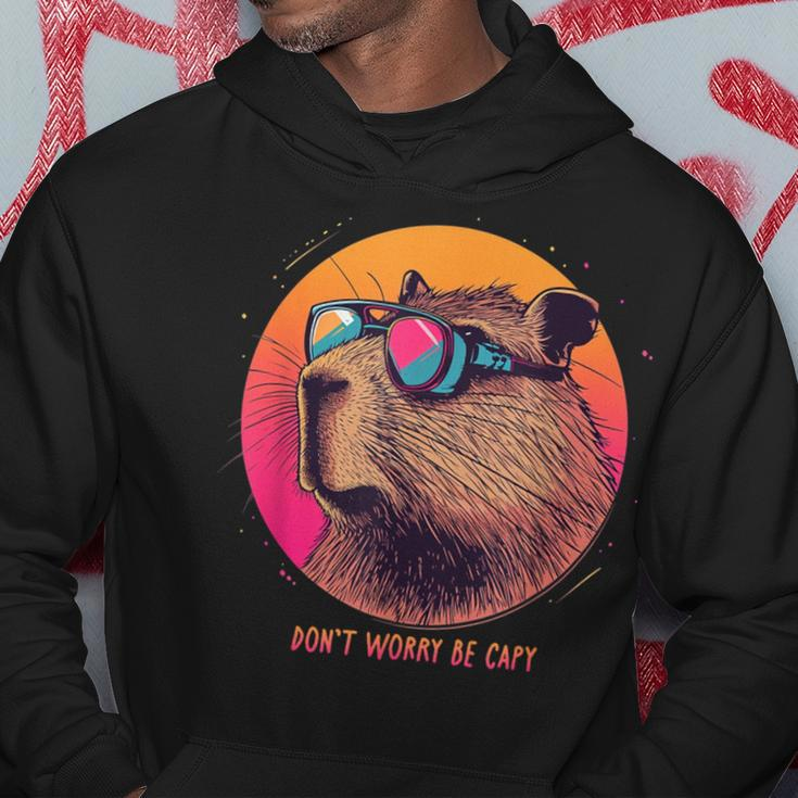 Capybara Dont Worry Be Capy Cute Be Happy Capybara Hoodie Funny Gifts