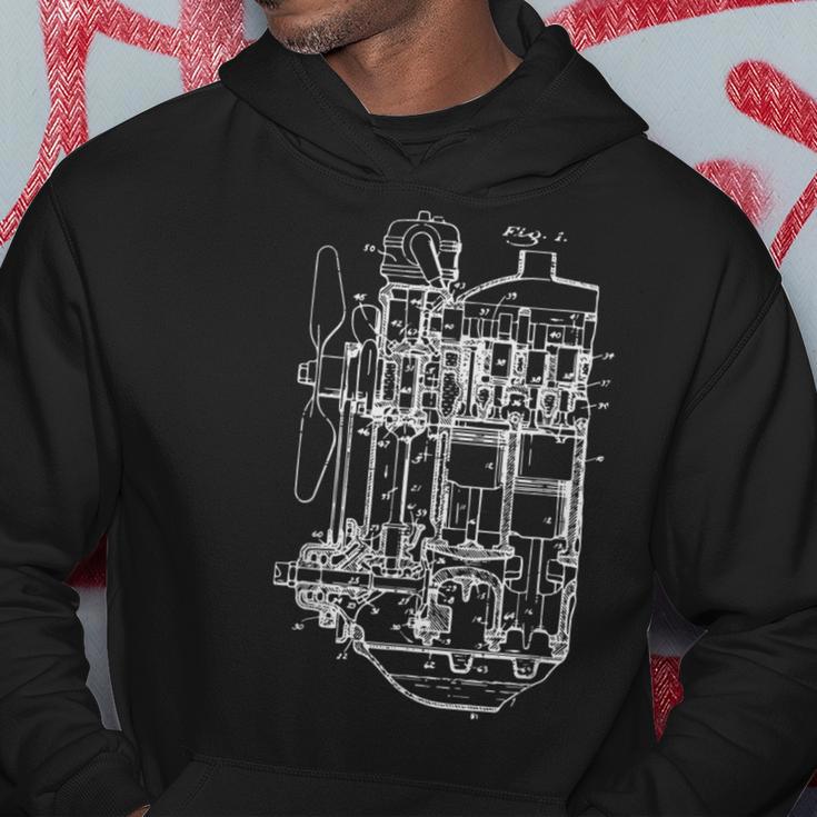 Car Engine Blueprint Car Auto Mechanic Garage Engineer Men Hoodie Unique Gifts