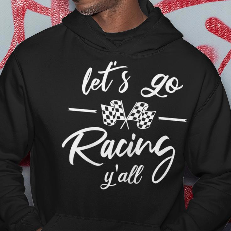 Car Racing Quote Stock Car Dirt Track Racing Lets Go Racing Hoodie Unique Gifts