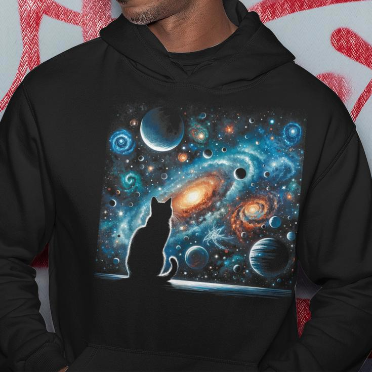 Cat Galaxy Cat Lover For Cat Dad Cat Mom Kid Hoodie Personalized Gifts