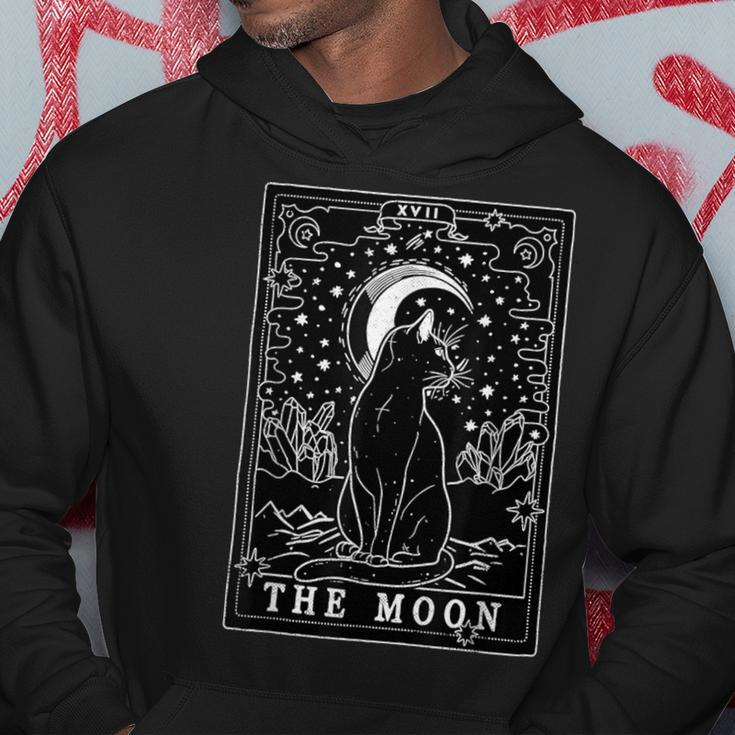 Graphic Cat Lovers Moon Tarot Card Cat Tarot Card The Moon Hoodie Unique Gifts