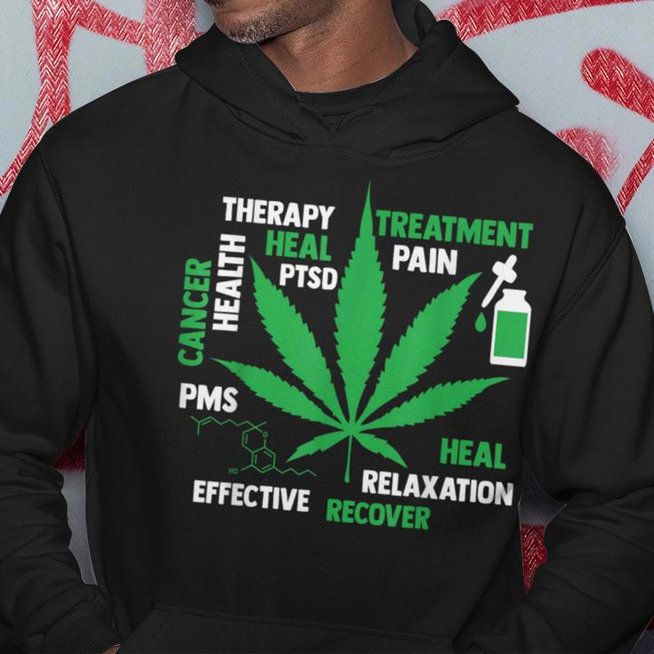 Cbd Oil Cannabinoid Hemp Heals Therapy Quote Fun Hoodie Unique Gifts
