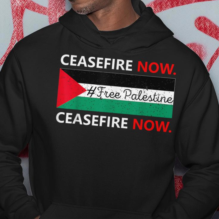 Ceasefire Now In Palestine Gaza Cease Fire Not In Our Name Hoodie Funny Gifts
