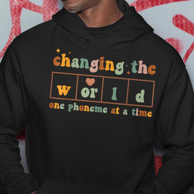 Changing The World One Phoneme At A Time Dyslexia Teacher Hoodie Unique Gifts