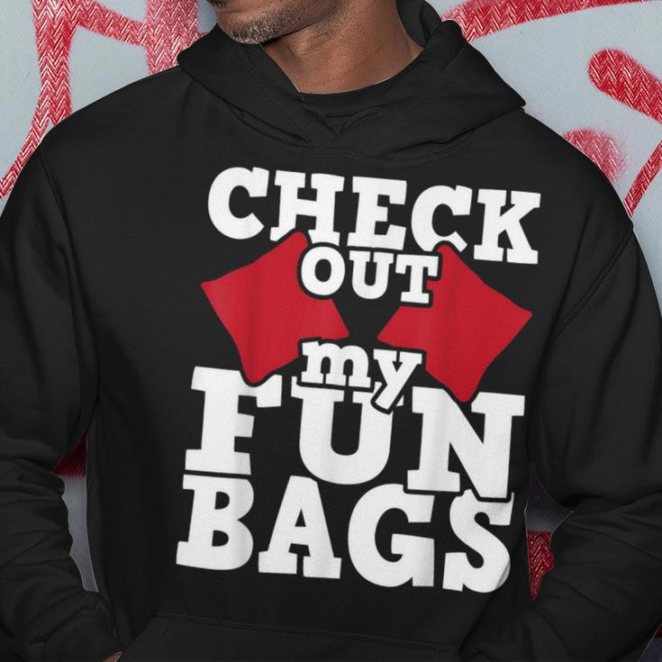 Check Out My Funbags Cornhole Player Bean Bag Game Hoodie Unique Gifts