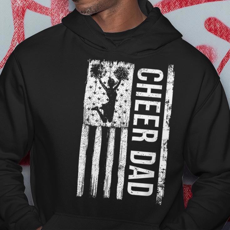 Cheer Dad Cheerleading American Flag Fathers Day Cheerleader Hoodie Personalized Gifts