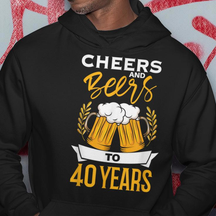 Cheers And Beers To 40 Years Birthday Beer Beer Lover Hoodie Personalized Gifts