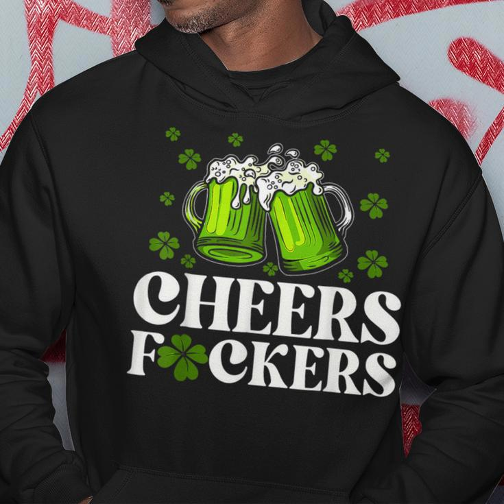 Cheers Fuckers St Patrick's Day Beer Drinking Hoodie Funny Gifts