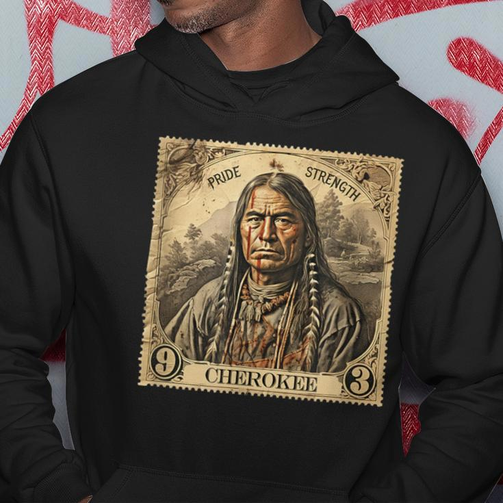 Cherokee Native Indian Retro Stamp Pride Strength Hoodie Unique Gifts