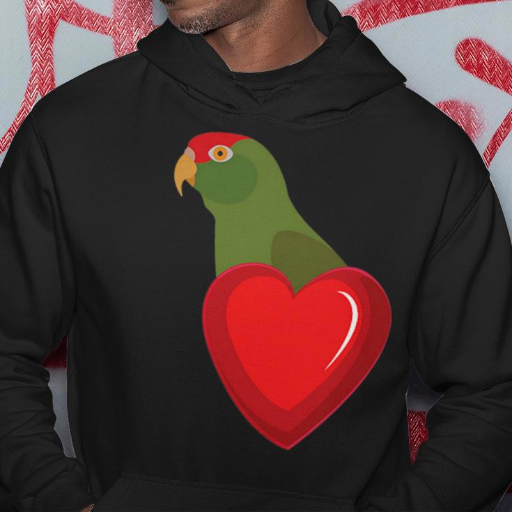 Cherry Headed Conure Parrot Heart Pocket Hoodie Unique Gifts