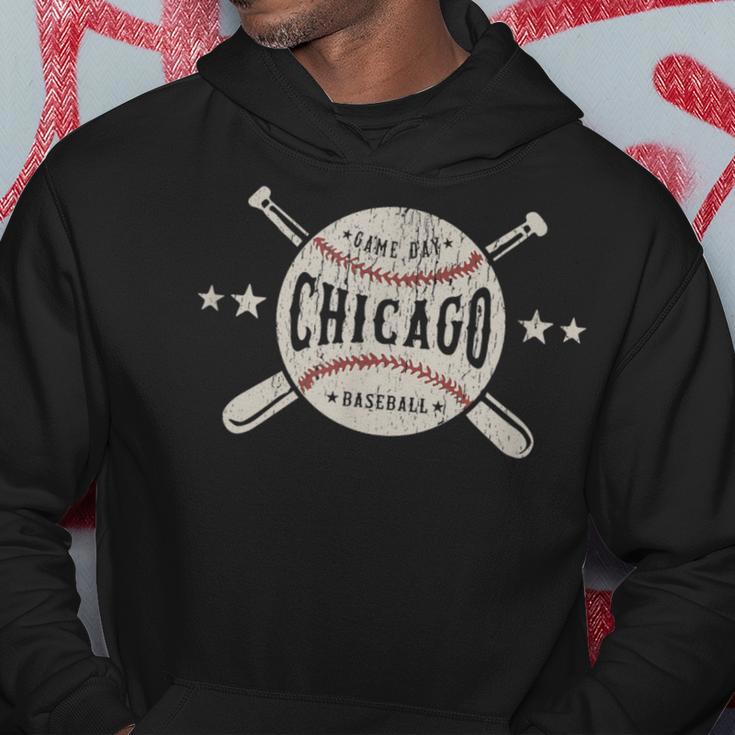 Chicago Illinois Il Vintage Baseball Graphic Hoodie Unique Gifts