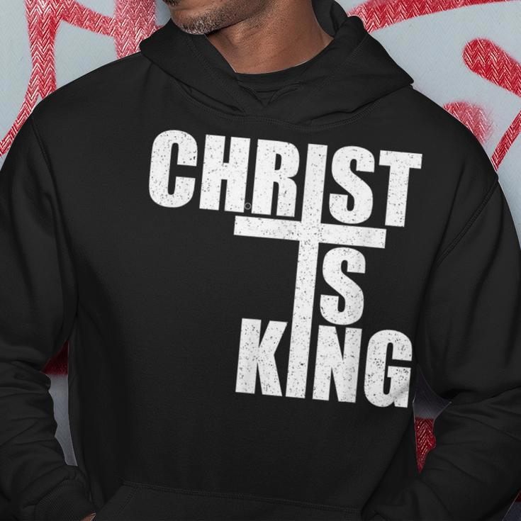 Christ Is King Jesus Is King Cross Crucifix Hoodie Funny Gifts