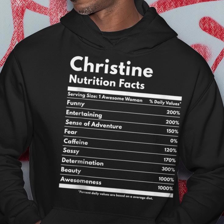 Christine Nutrition Facts Personalized Name Christine Hoodie Unique Gifts