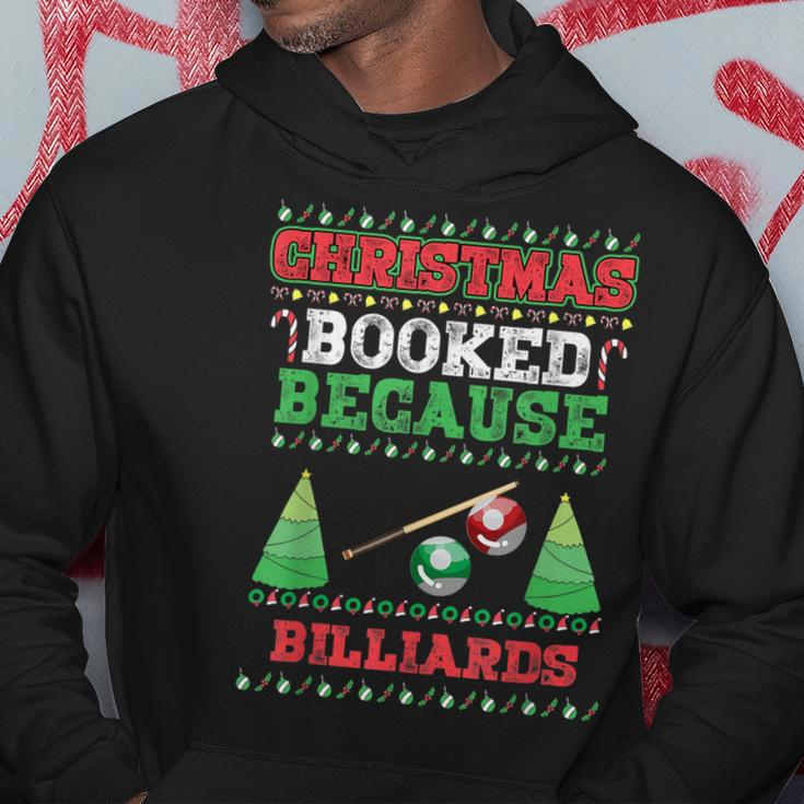 Christmas Booked Because Billiards Sport Lover Xmas Hoodie Funny Gifts