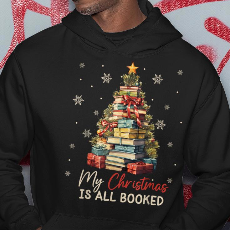 My Christmas Is All Booked Books Christmas Tree Bookaholics Hoodie Funny Gifts